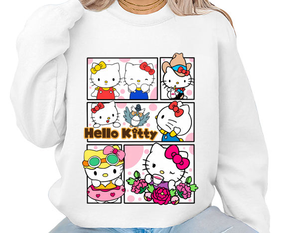 DTF Textil 26 Sanrio. Hello Kitty