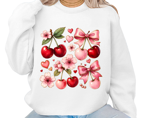 DTF Textil 02 Comida. Cerezas