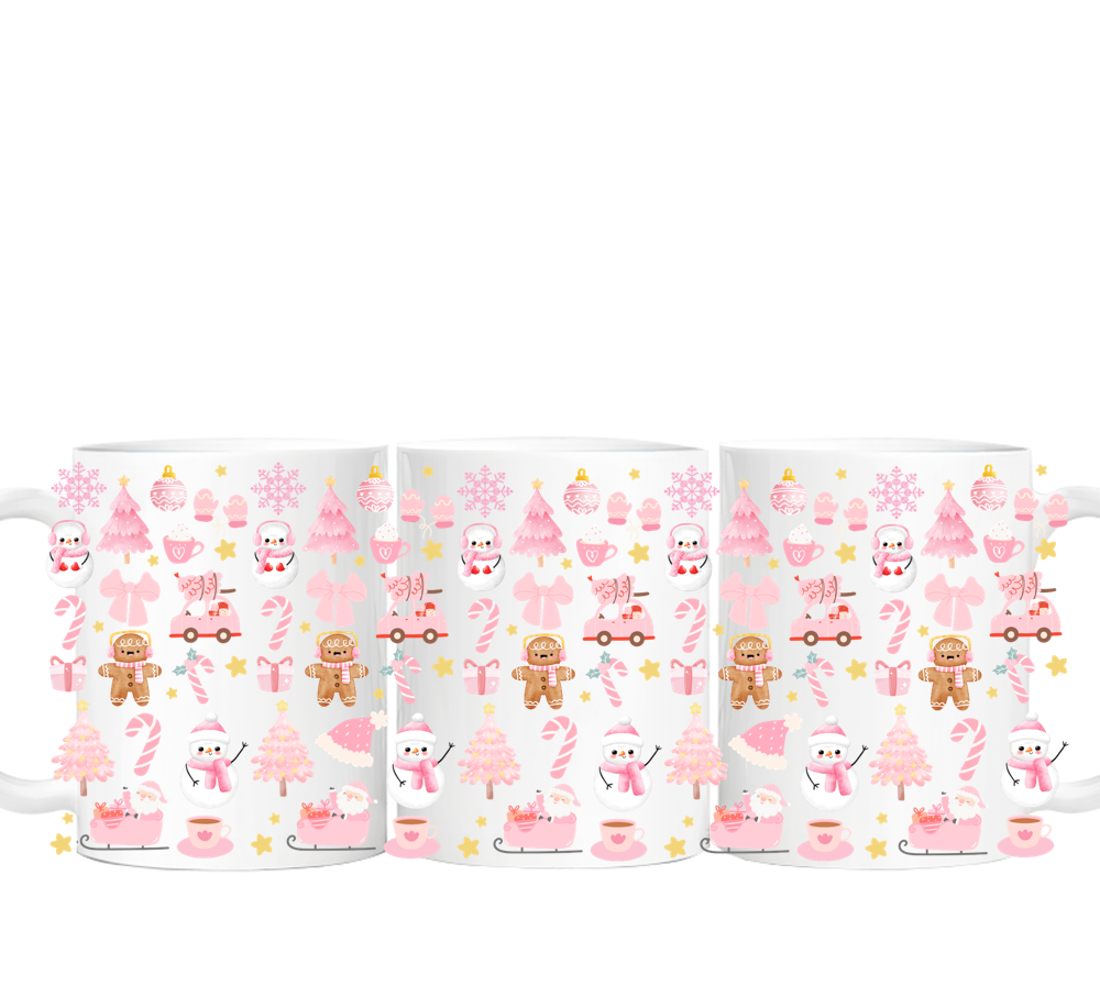 Taza UV 130 navidad, rosa