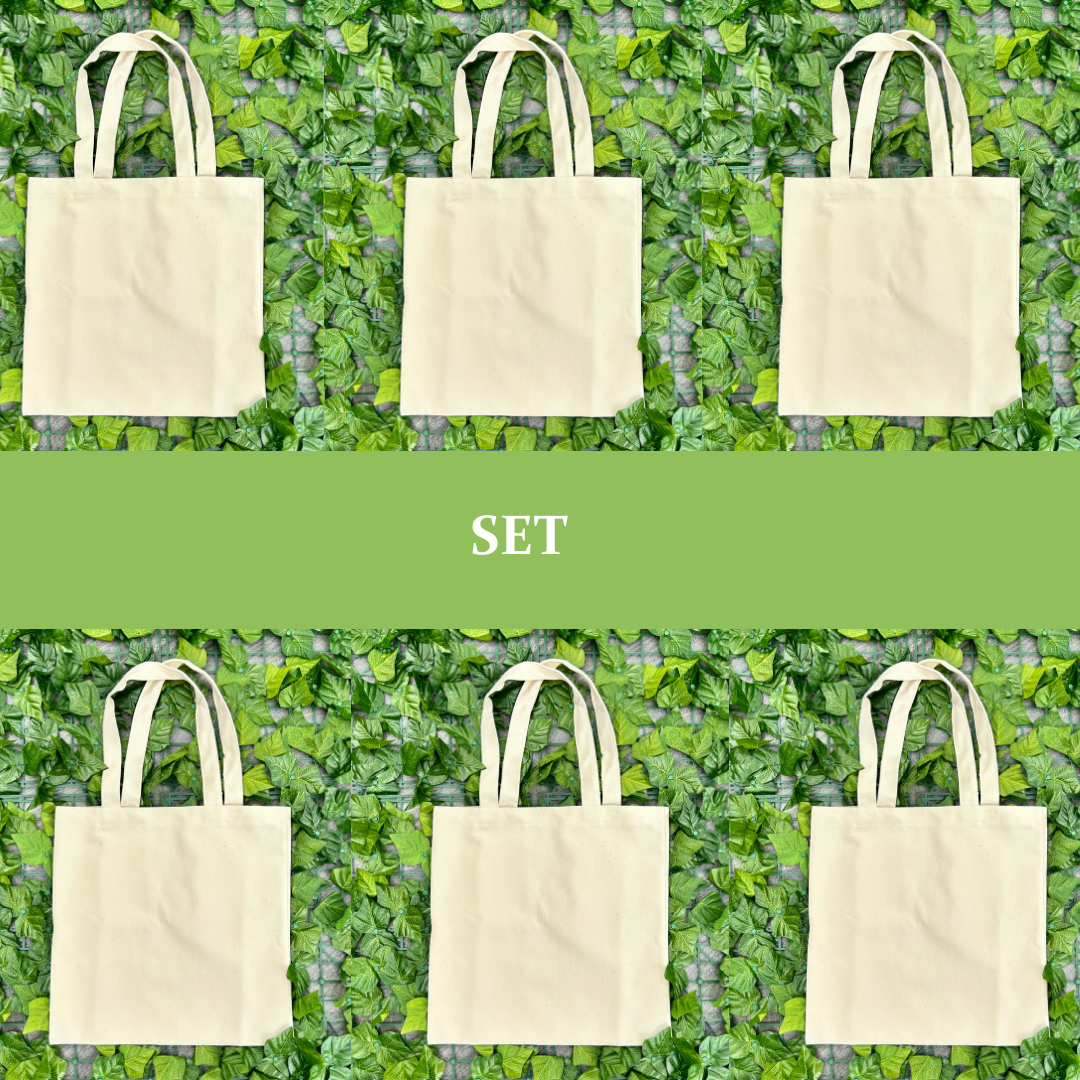 Set Tote Bag Mezclilla 6 pzaz