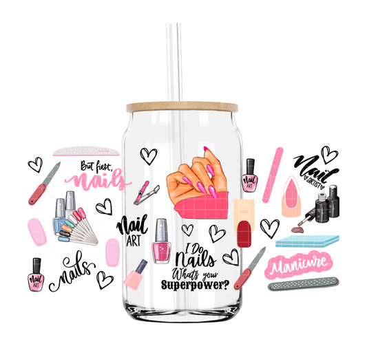 DTFUV 164 Girly Nail Art