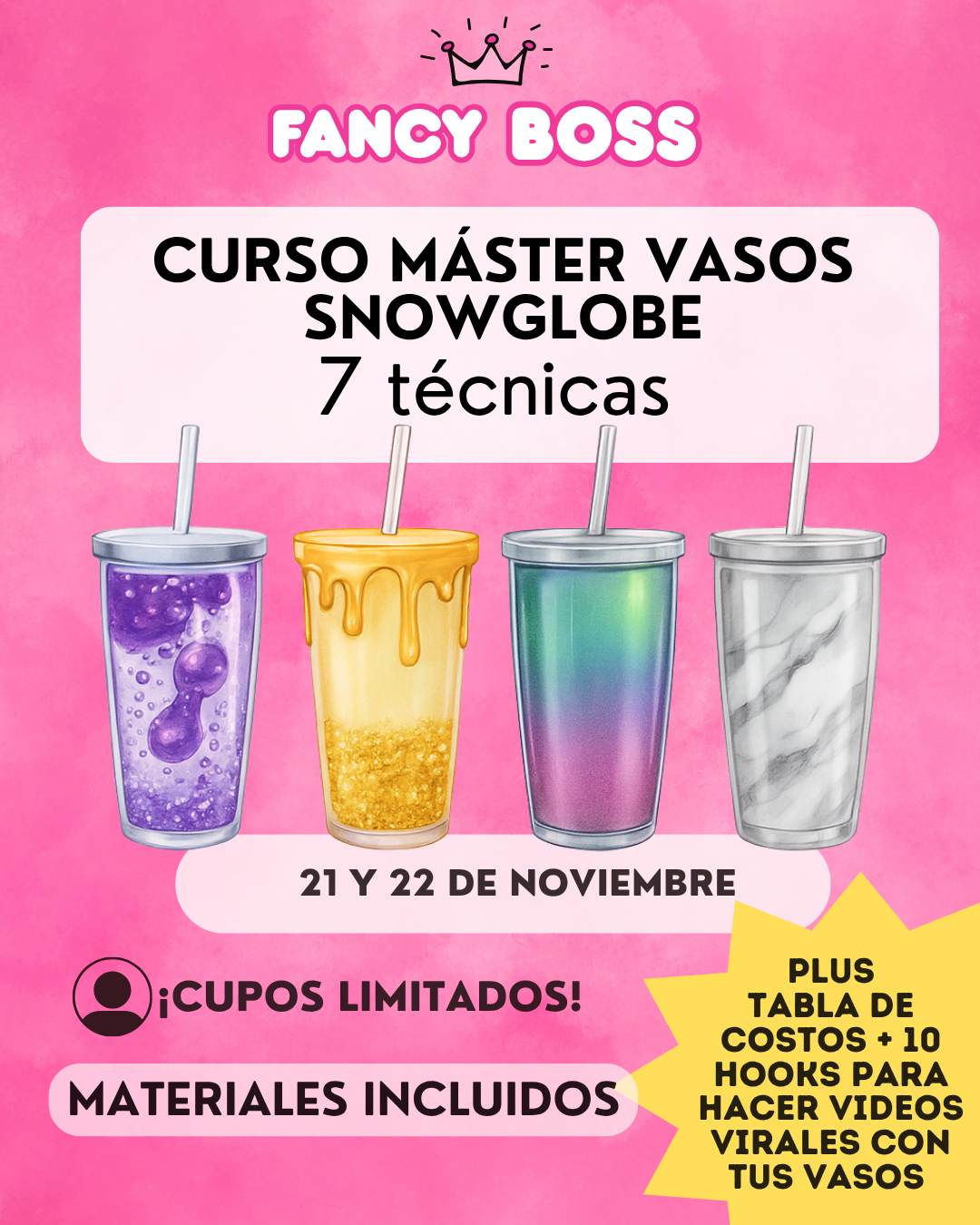 CURSO MÀSTER VASOS SNOWGLOBE 1ra Edición