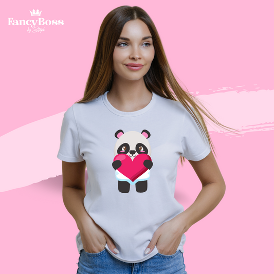 Panda Love Stencil