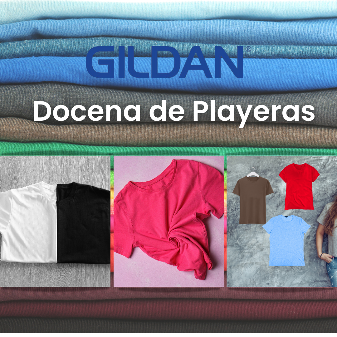 Docena de Playeras Marca Gildan