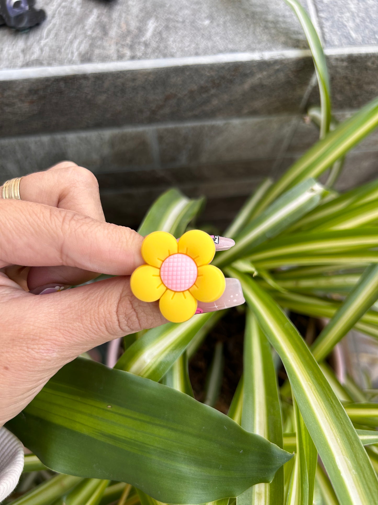 Strap Anillo 73 Flor Amarilla