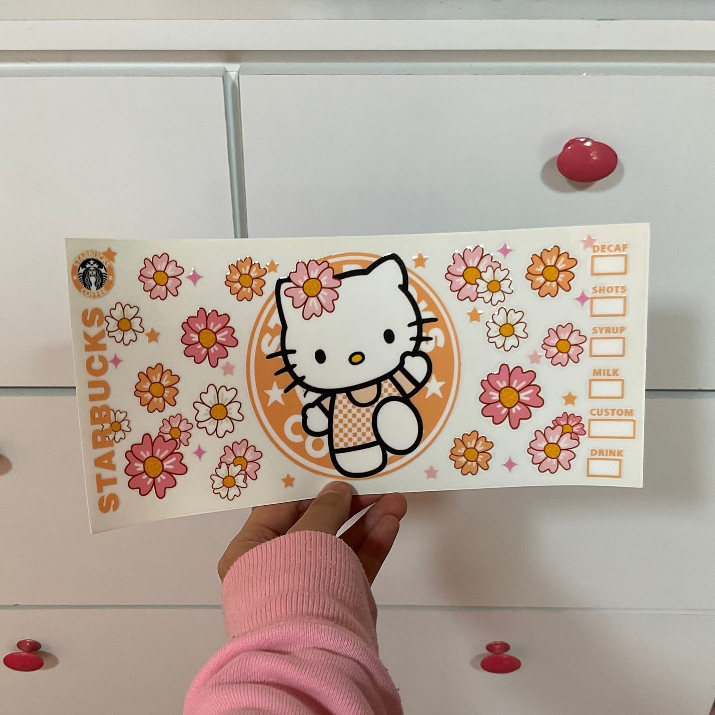 DTFUV 118 Hello Kitty Starbucks Naranja