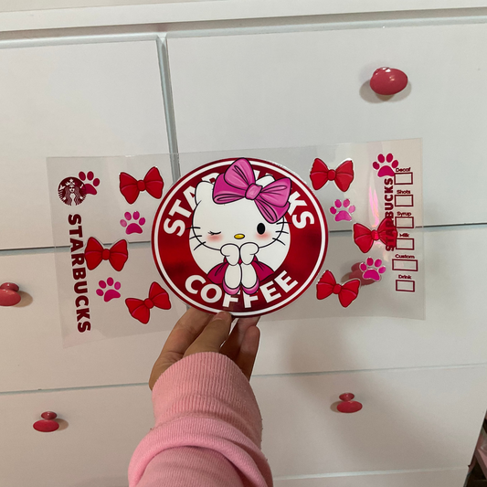 DTFUV 119 Sanrio Hello Kitty Starbucks Rojo