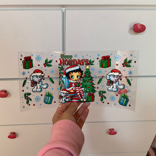 DTFUV 138 Navidad Betty Boop Happy Holidays