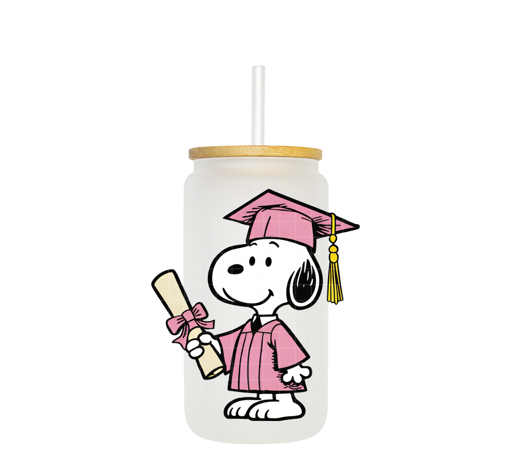 Calcomanía 32 Graduación Snoopy