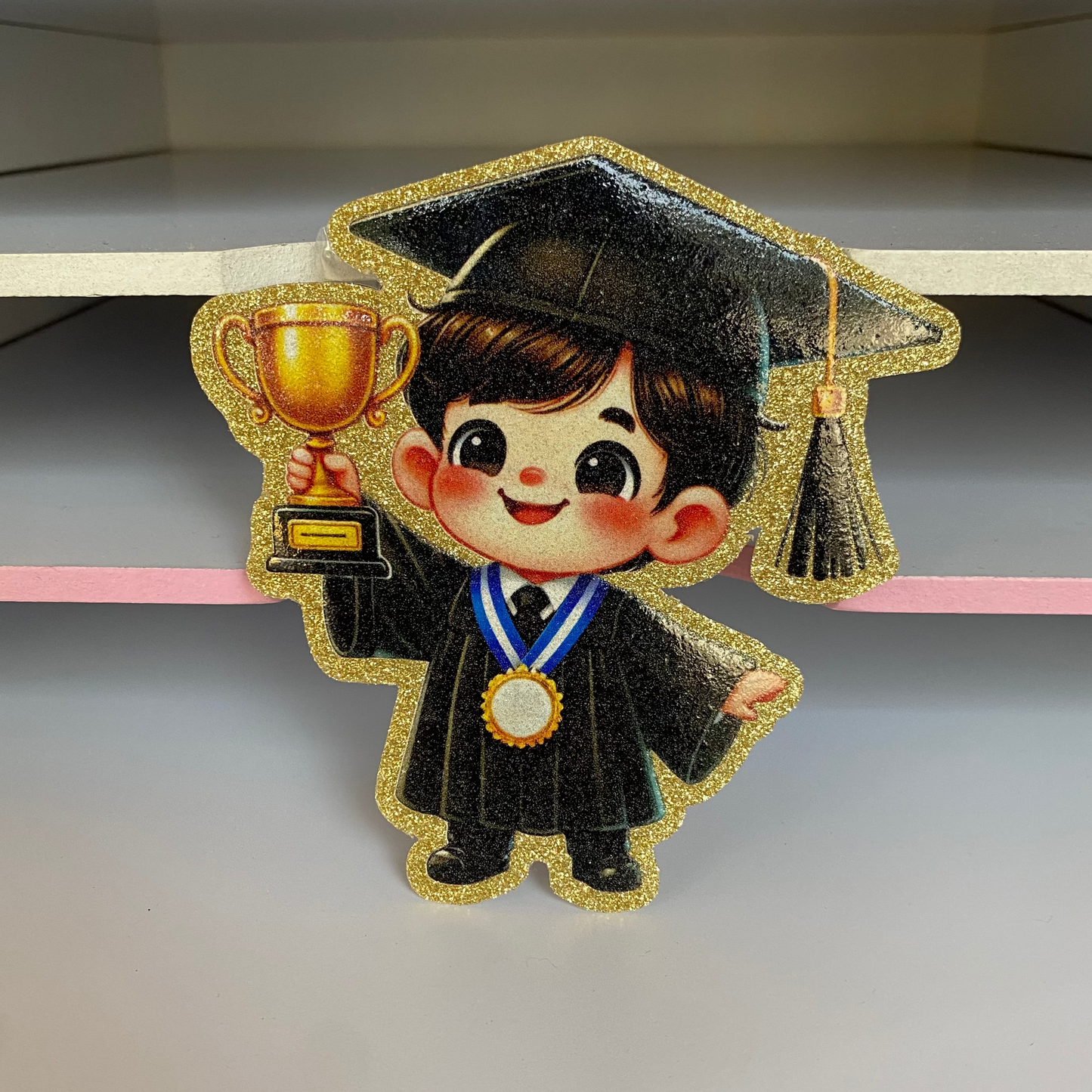 Sticker UV Glitter 01 Graduación