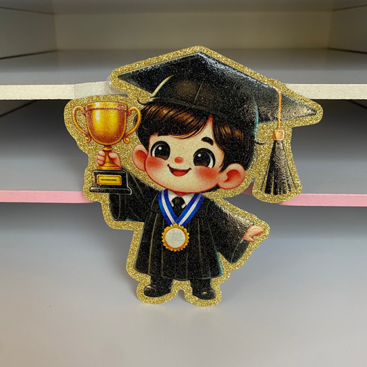 Sticker UV Glitter 01 Graduación