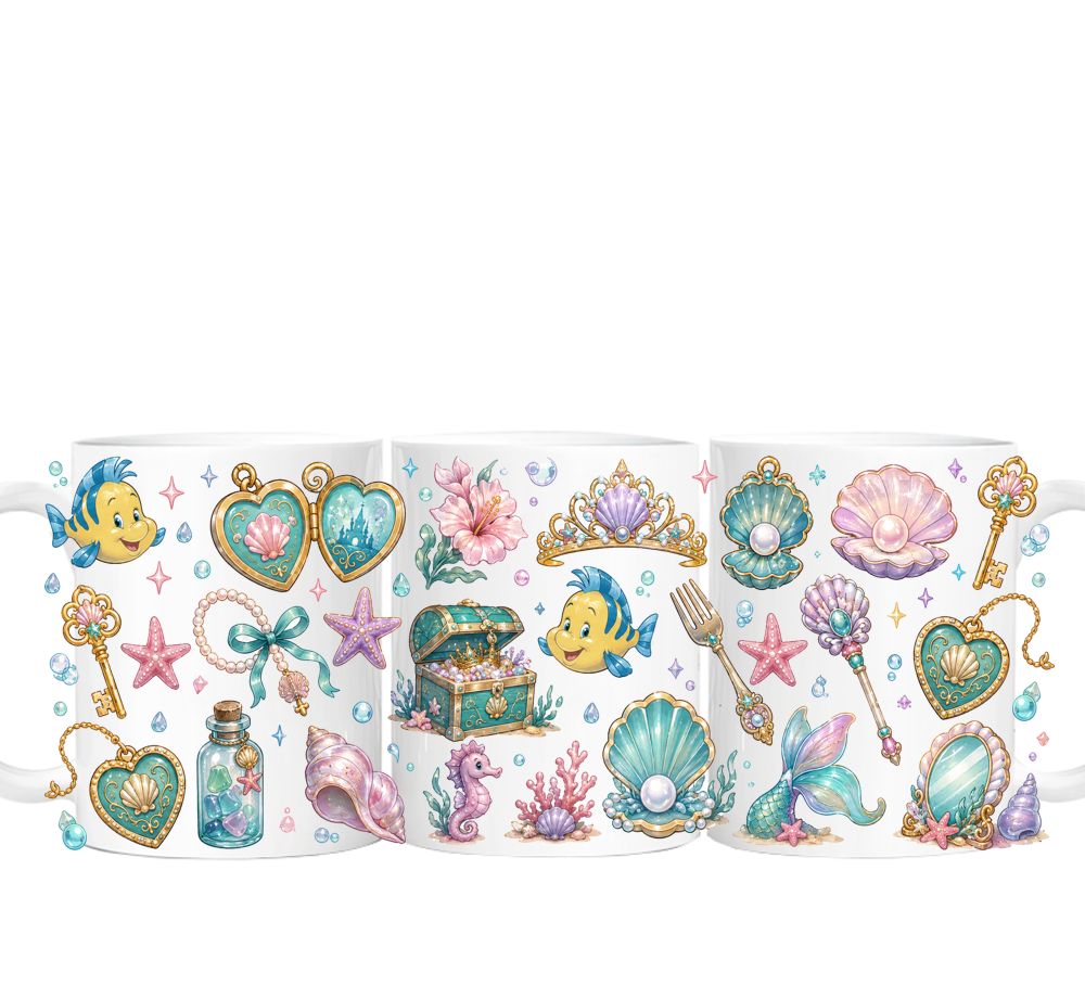 Taza UV 128 Mar, pelicula, infantil, aqua