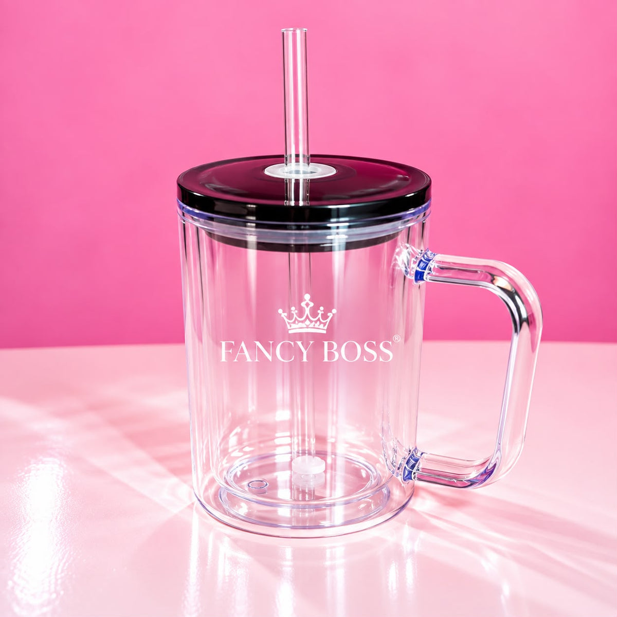 🥤✨ TAZA DOBLE PARED TRANSPARENTE 17 OZ ✨🥤