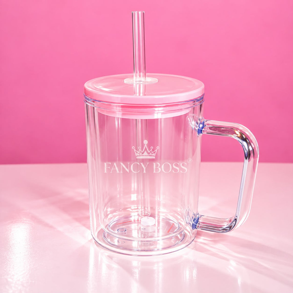 🥤✨ TAZA DOBLE PARED TRANSPARENTE 17 OZ ✨🥤